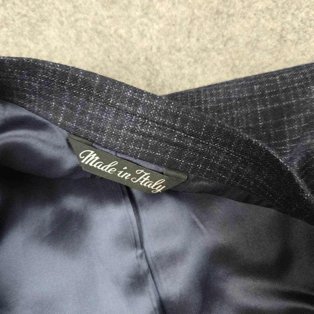 Alberto Zimni Blazer Mens 42‎ Blue Reda 1865 Super 110s Italy Made 2 Button